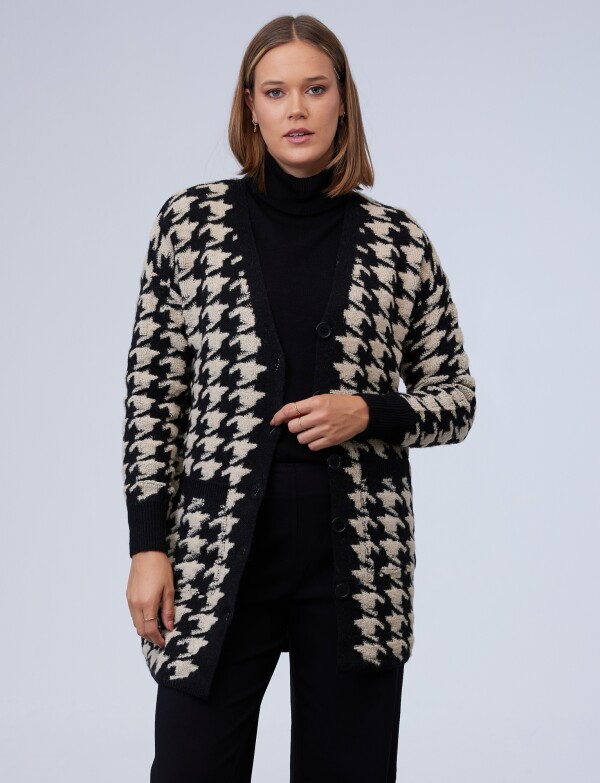 Cardigan Gales NEGRO/BEIGE