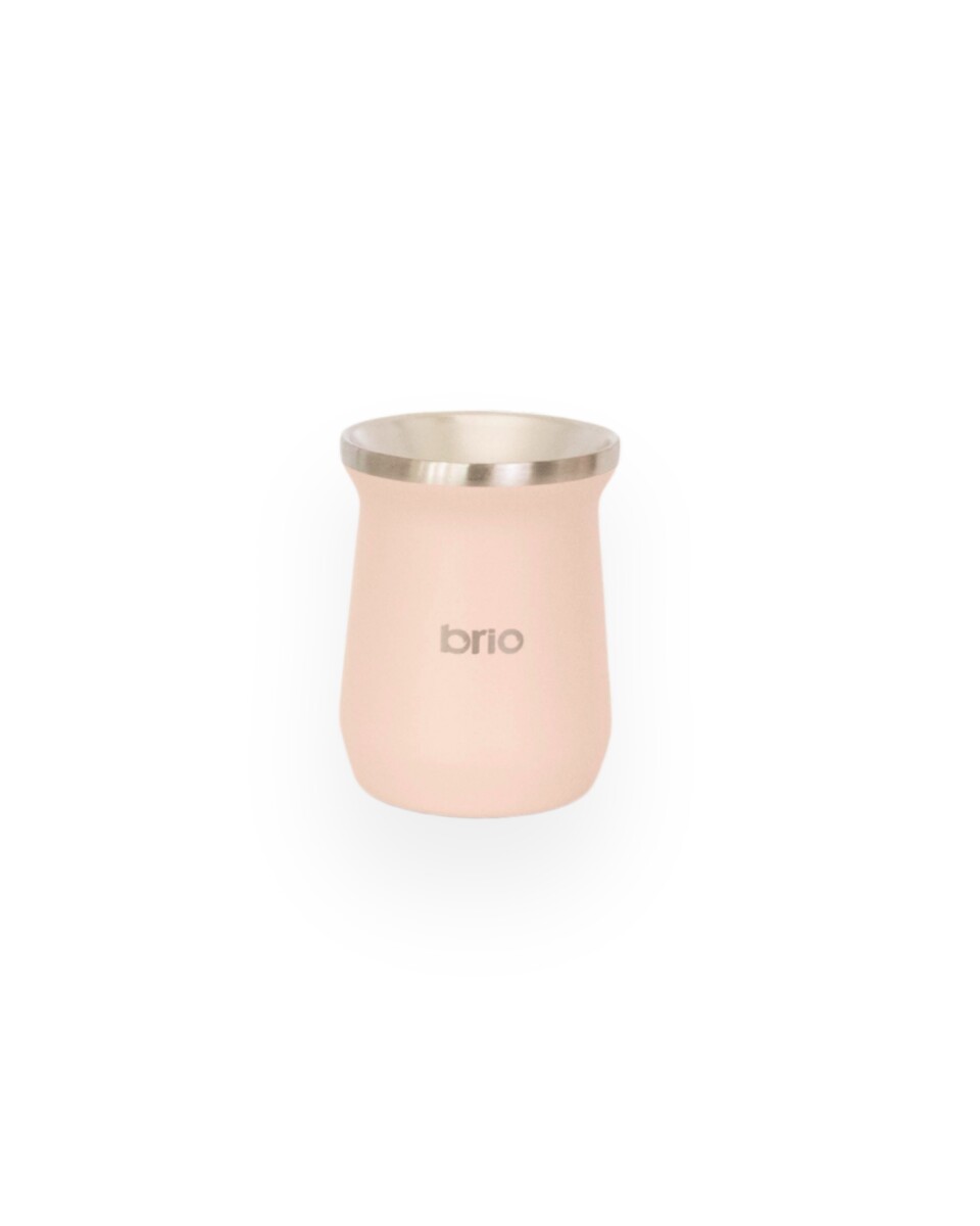 Mate De Acero Inoxidable brio Alto Diseño Clásico - Durazno 