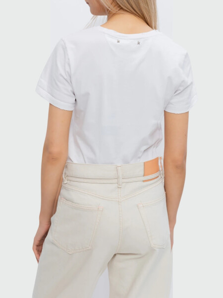 Golden Goose-Remera manga corta de algodón, Doris slim Blanco