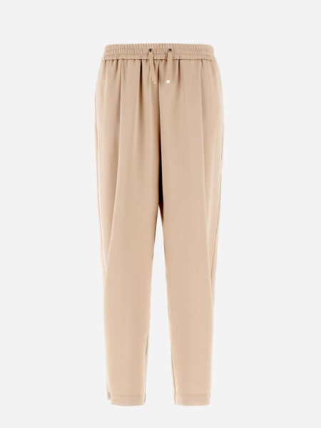 Herno - Pantalón de cintura ajustable con efecto satinado Beige