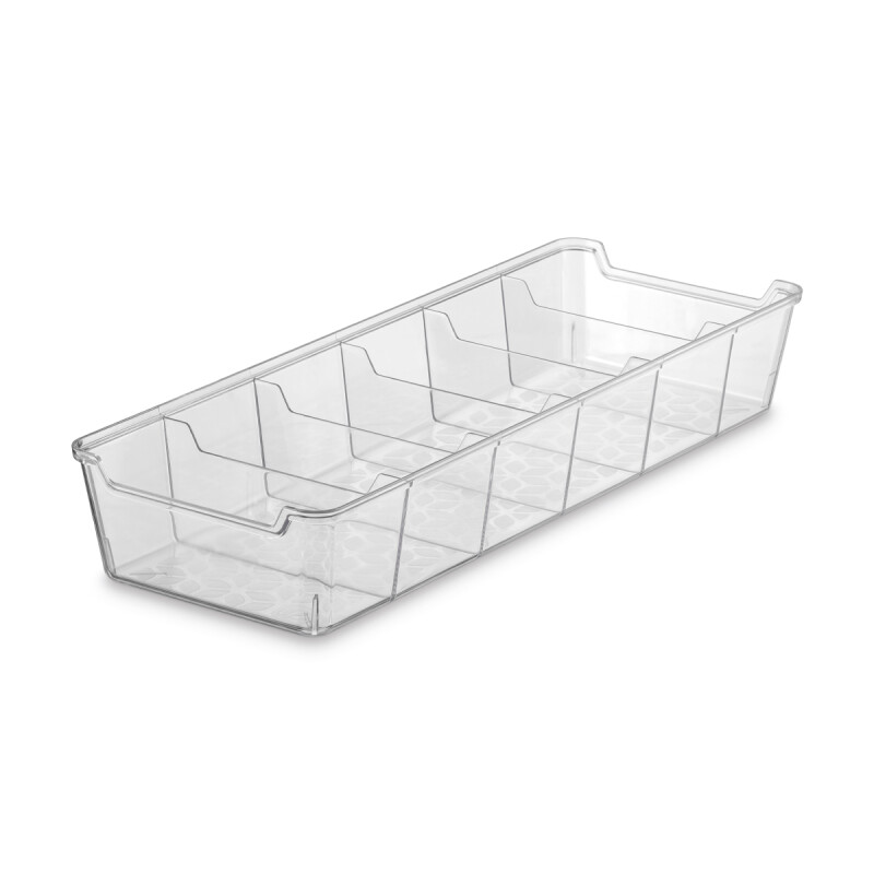 Caja organizadora con divisiones 12,5 x 34cm TRANSPARENTE