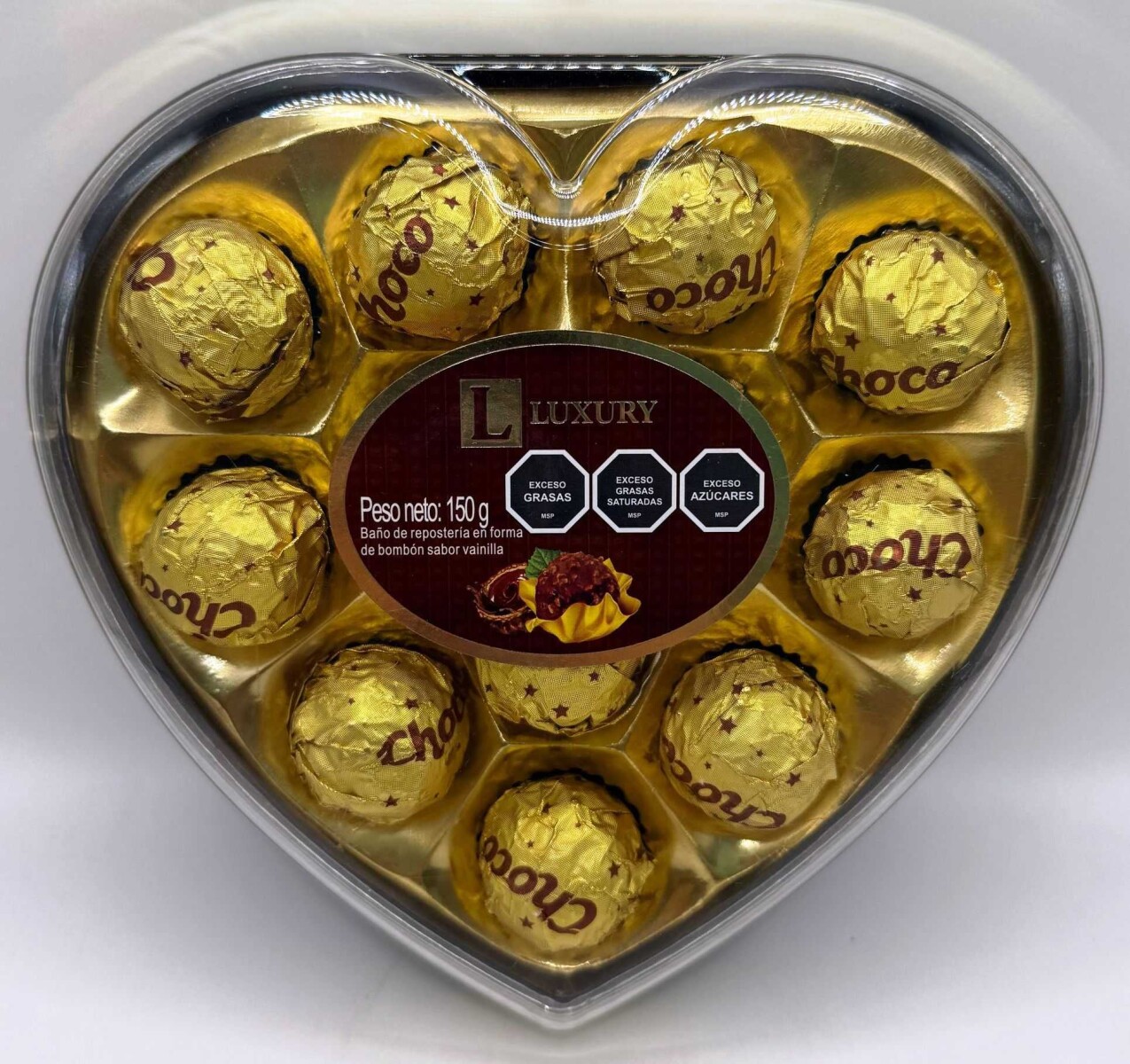 Bombonera Luxury corazon 150g (12u) 