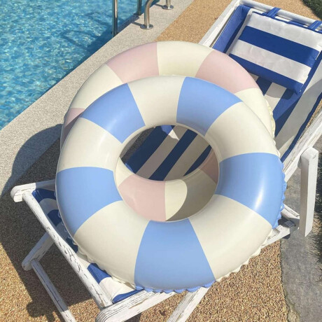 Flotador Inflable Rayas 80cm Celeste