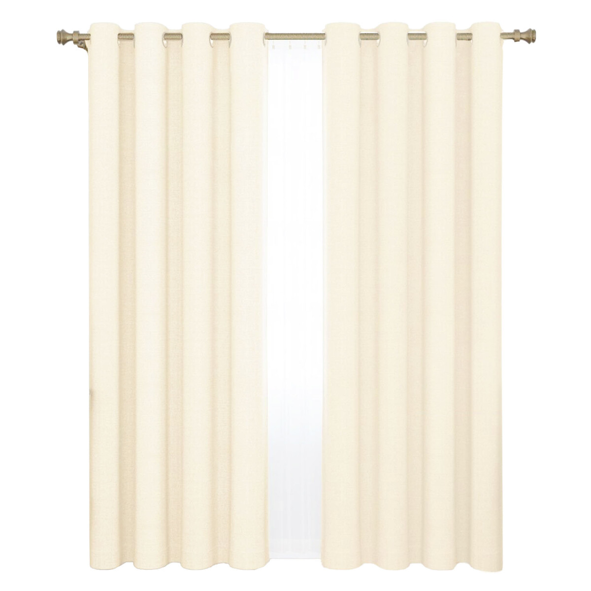 Set x2 Cortina Blackout 140x230 Cm Living Dormitorio - Blanco Hueso 