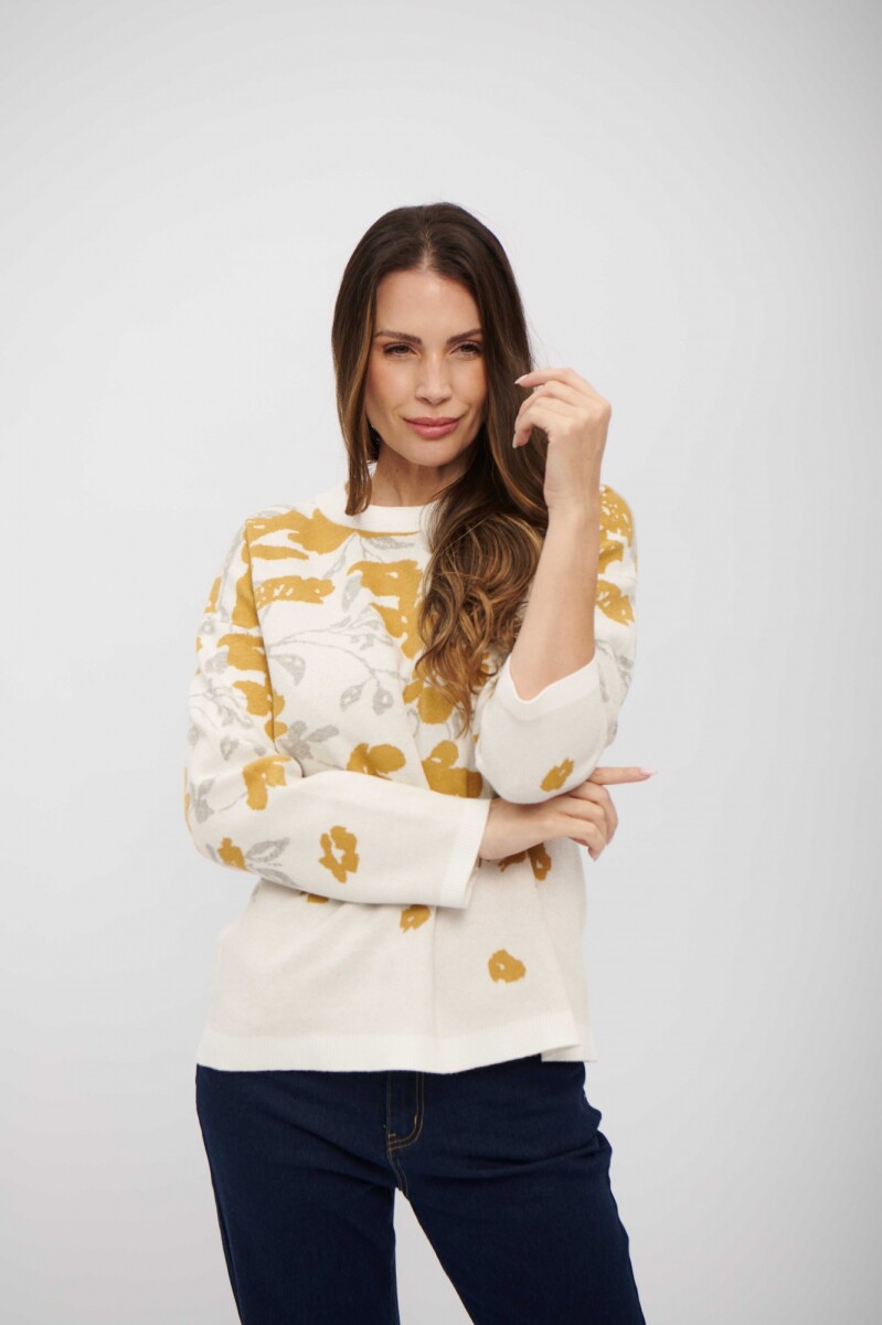 BUZO SOLEN - CRUDO Y OCRE 