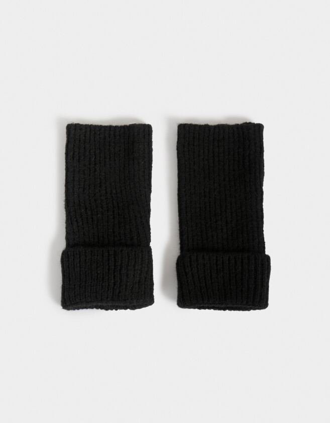 Guantes Varios Clasico Guantes Tejidos Negro - Negro
