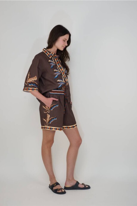 Short Bali Tiger Brown Short Bali Tiger Brown