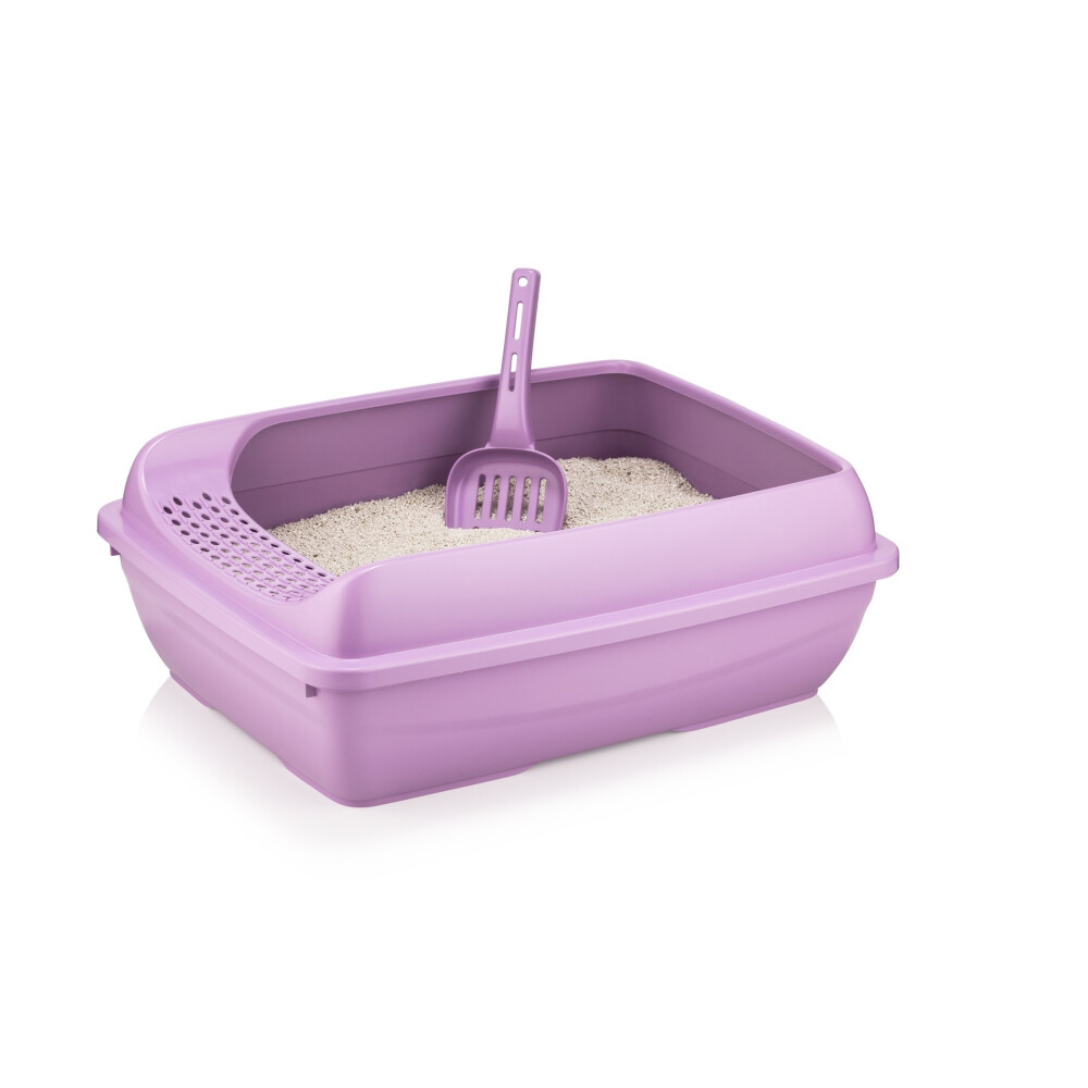 CAT LITTER TRAYWITH STRAINER VIOLET CAT LITTER TRAYWITH STRAINER VIOLET