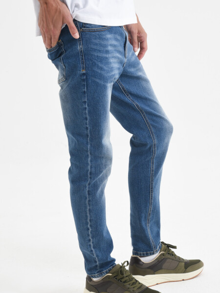 Pantalón de jean slim Azul Medio