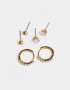 Aros Sets Con cubic zirconia Set De Aros Bañados En Oro Con Cubic Zirconia - Dorado