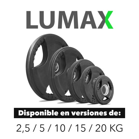 Disco Pesa Olímpica Recubierta Lumax con 3 Agarres 10KG Disco Pesa Olímpica Recubierta Lumax con 3 Agarres 10KG