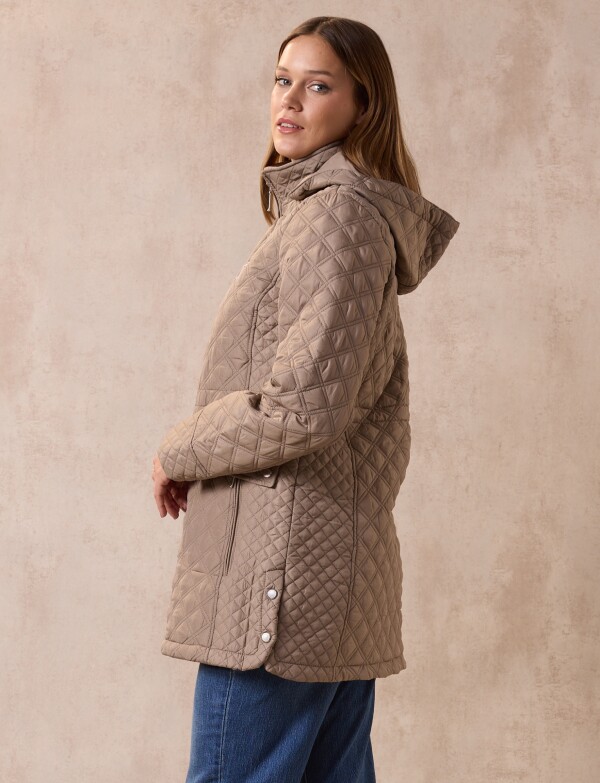 Campera Capitoneada BEIGE OSCURO