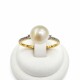 Anillo con Perla y Brillantes Oro 18kt Anillo con Perla y Brillantes Oro 18kt