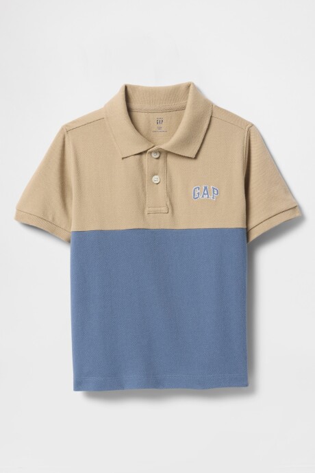 Remera Polo Pique Logo Gap Toddler Niño Khaki
