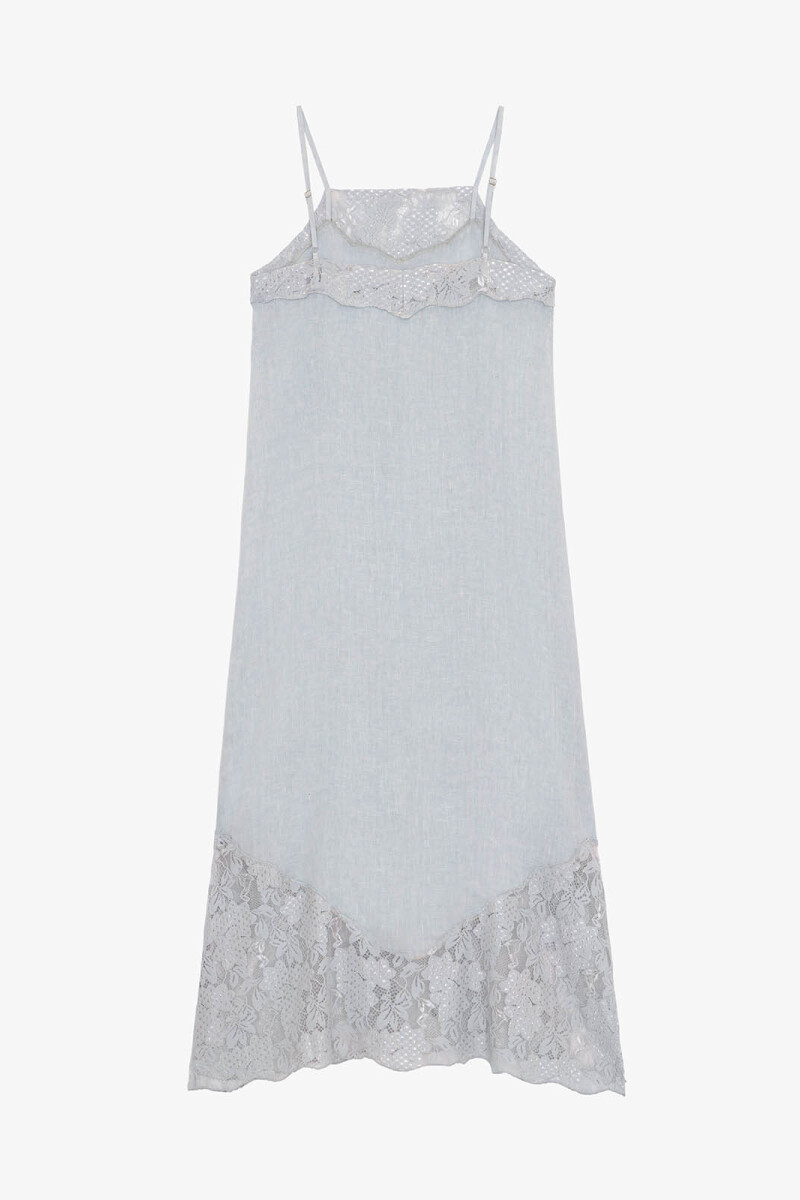 VESTIDO ENCAJE Gris