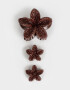 Broches Sets Hawaianas Set De Broches Flor Hawaiana - Marron Chocolate
