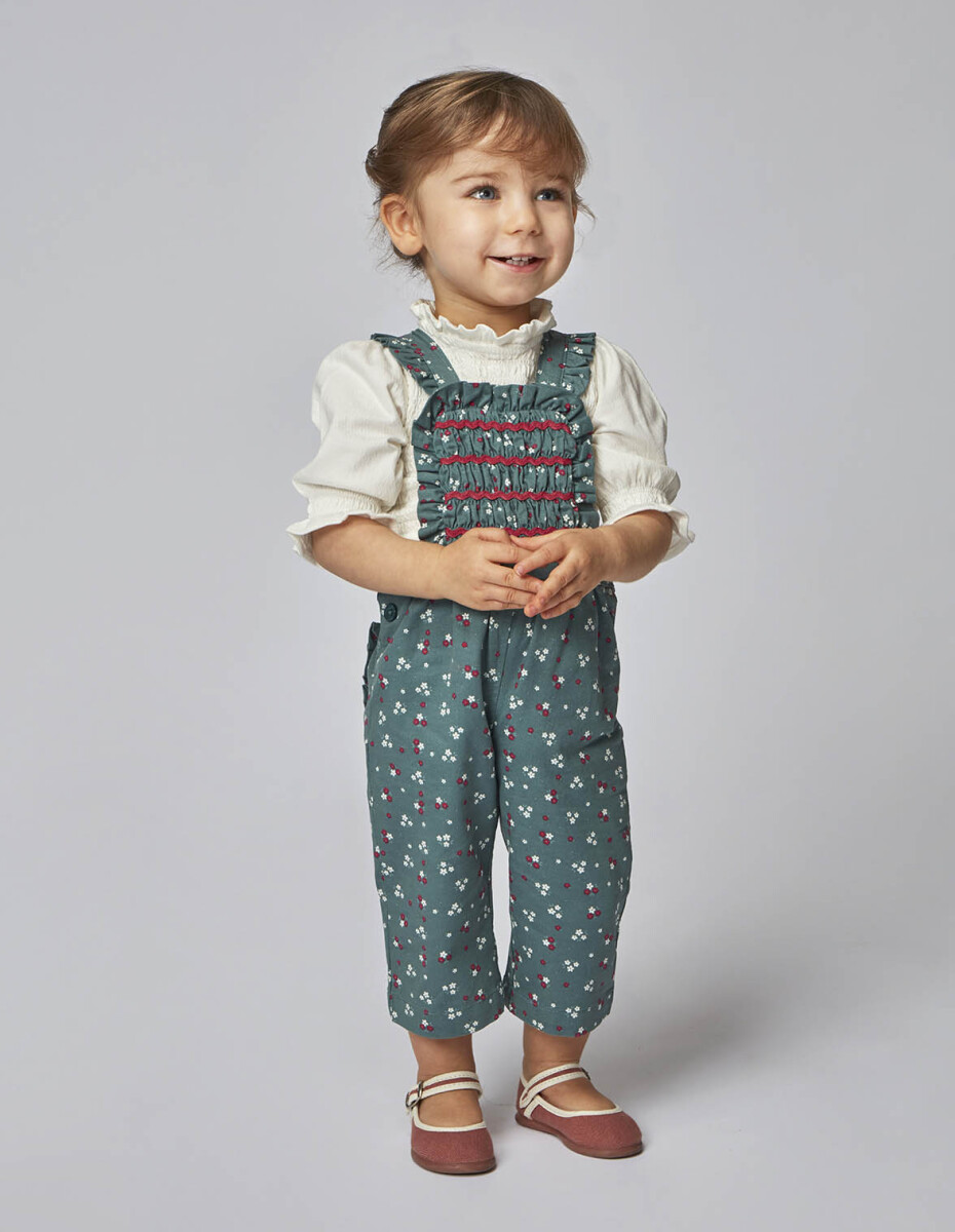 Pantalon Con Tirantes - Verde 