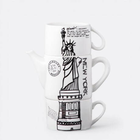 Juego De Té Ciudades Del Mundo New York