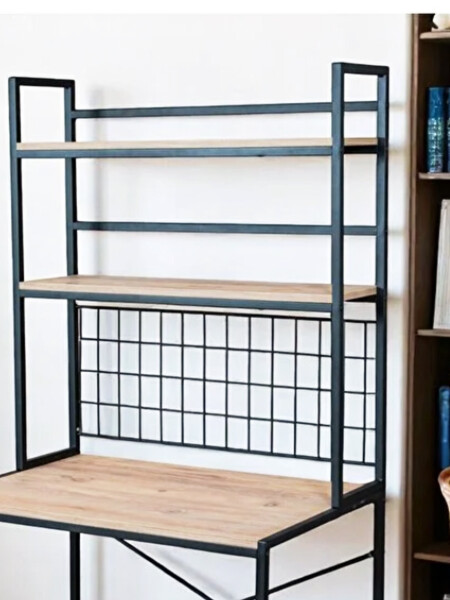 ESCRITORIO UYAN CON ESTANTES NEGRO