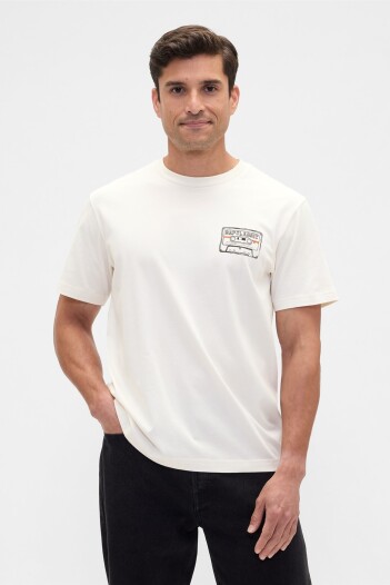 Remera Grafica Hombre Ivory Frost