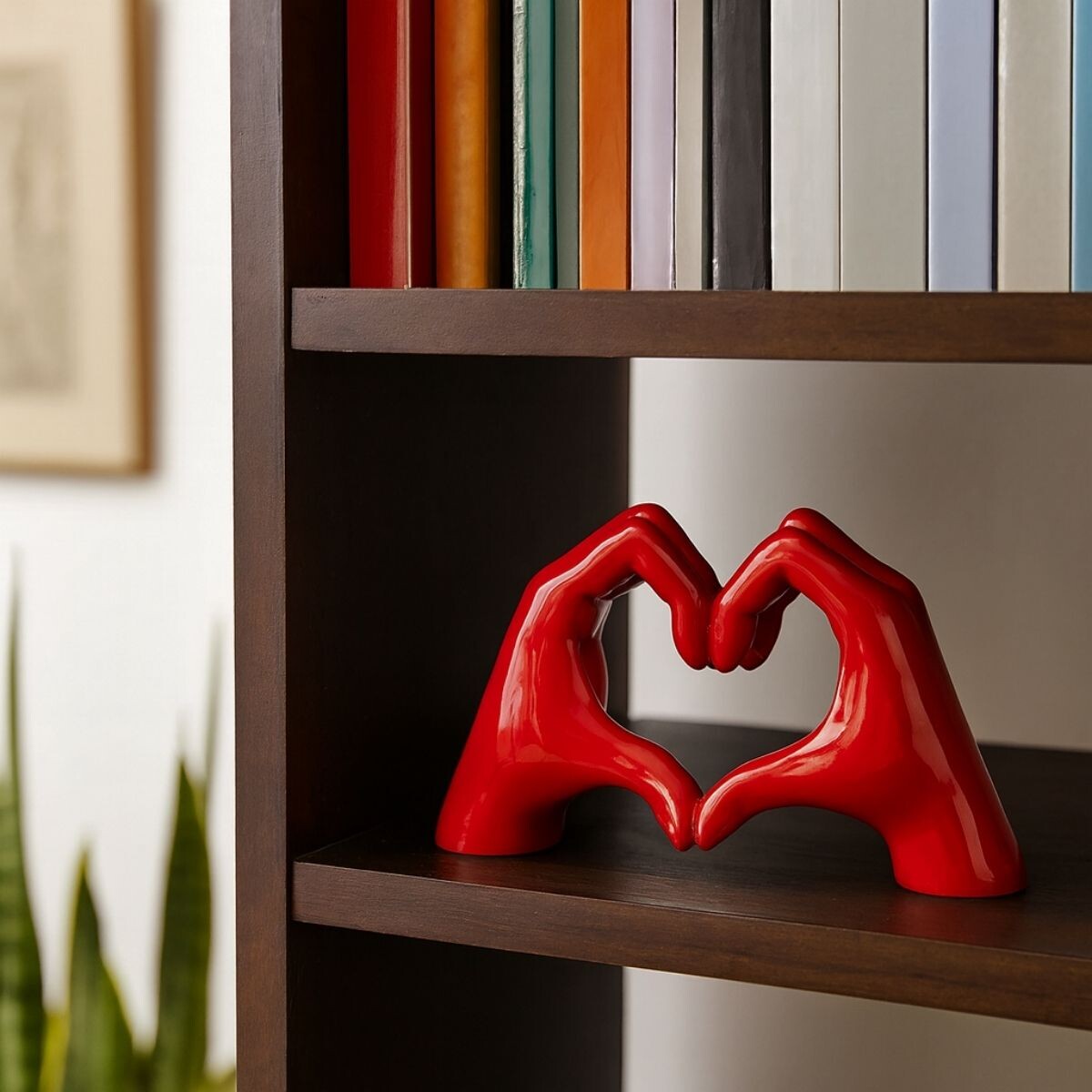 DECORACION HEART HANDS ROJO 