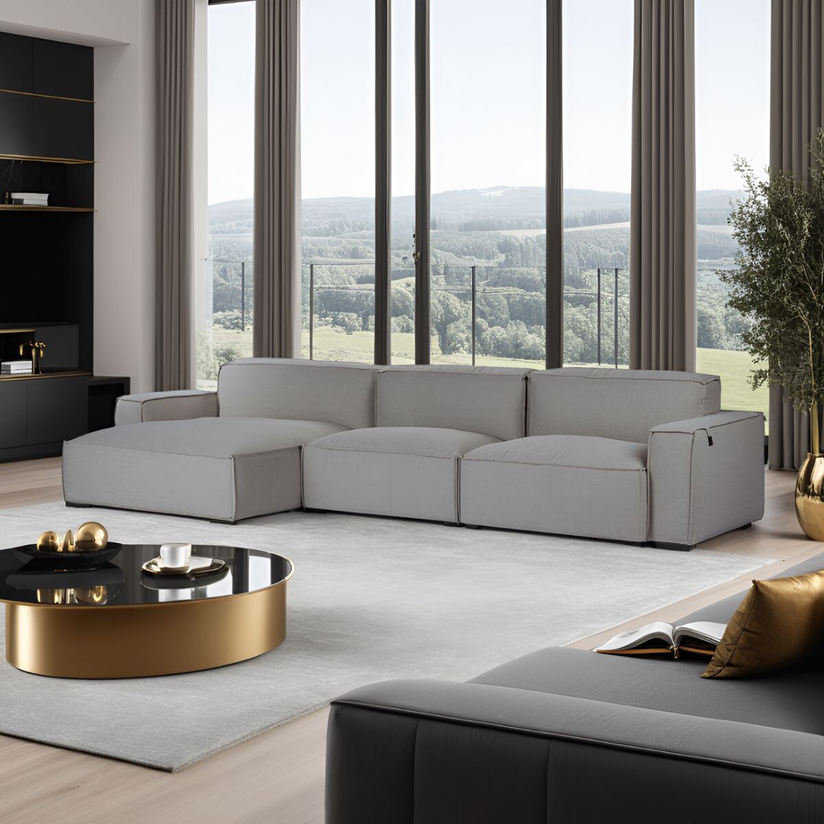 Sofá modular URBAN GRIS IZQUIERDO 