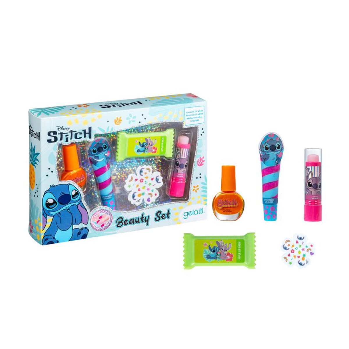 Set maquillaje infantil edición Stitch 5 piezas 