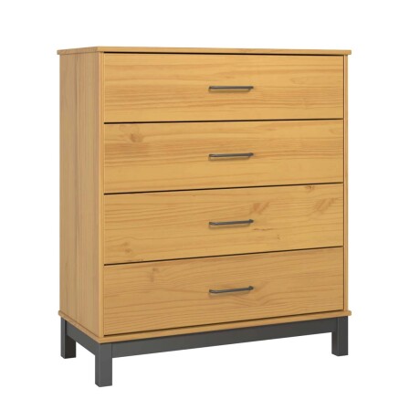 CÓMODA 4 CAJONES MADERA NATURAL-BEIGE CAPRI