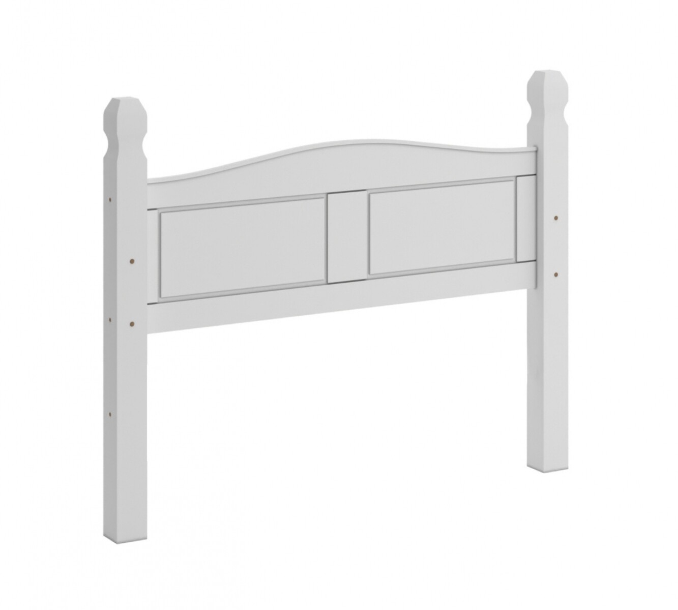 Respaldo Queen Madera Maciza 160cm - Blanco 