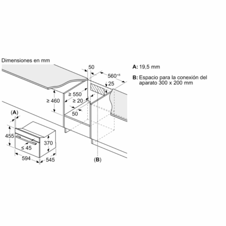 Microondas 21 lt de empotrar Bosch CEG732XB1 Microondas 21 lt de empotrar Bosch CEG732XB1