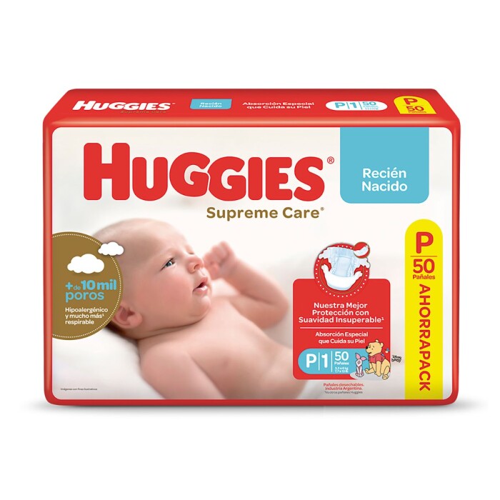 HUGGIES SUPREME CARE PEQUEÑO RN AHORRO P única