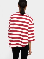 Sudadera A Rayas rojo