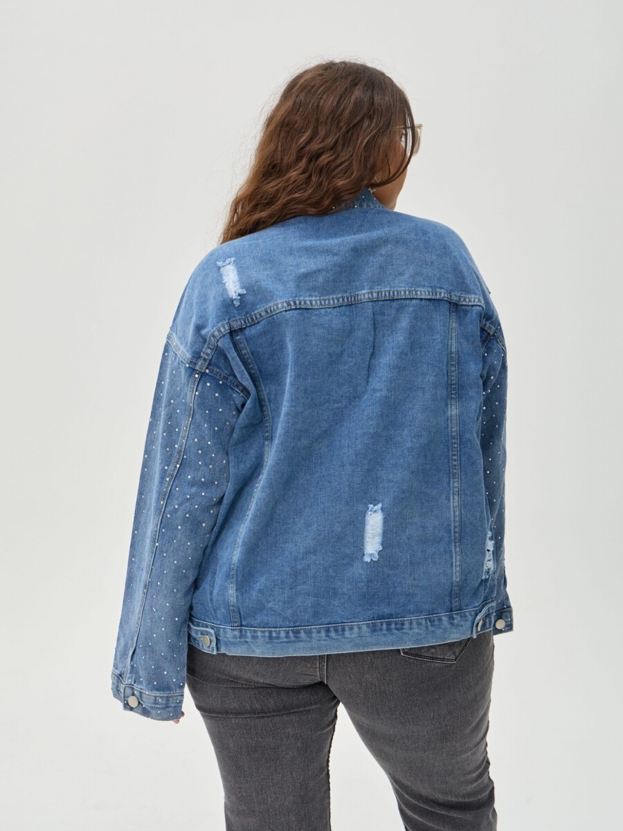 CAMPERA BRILLOS Azul