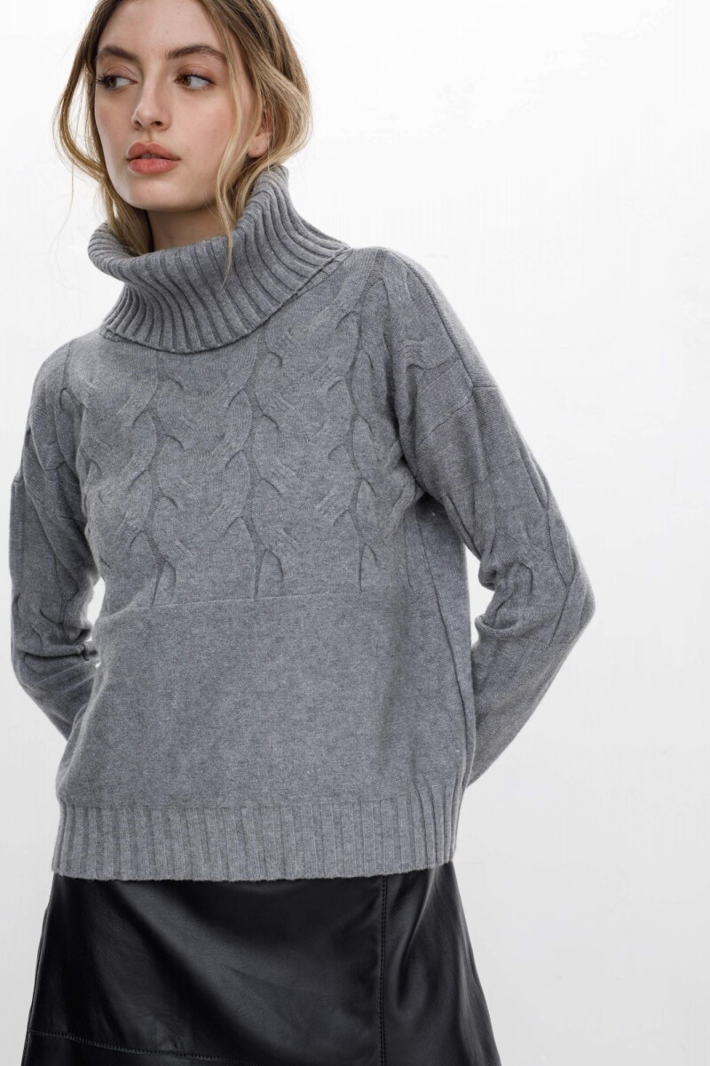 Sweater Poleron Pampa - Gris 