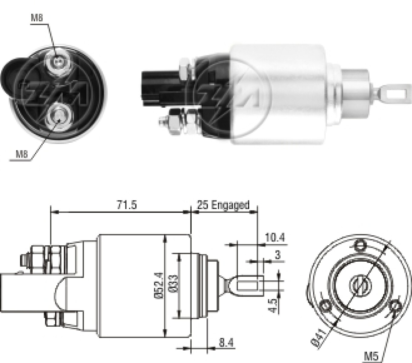 AUTOMATICO DE ARRANQUE VOLKSWAGEN 12v AUDI A3 TT - VW CADDY GOLF POLO BOSCH ZM 