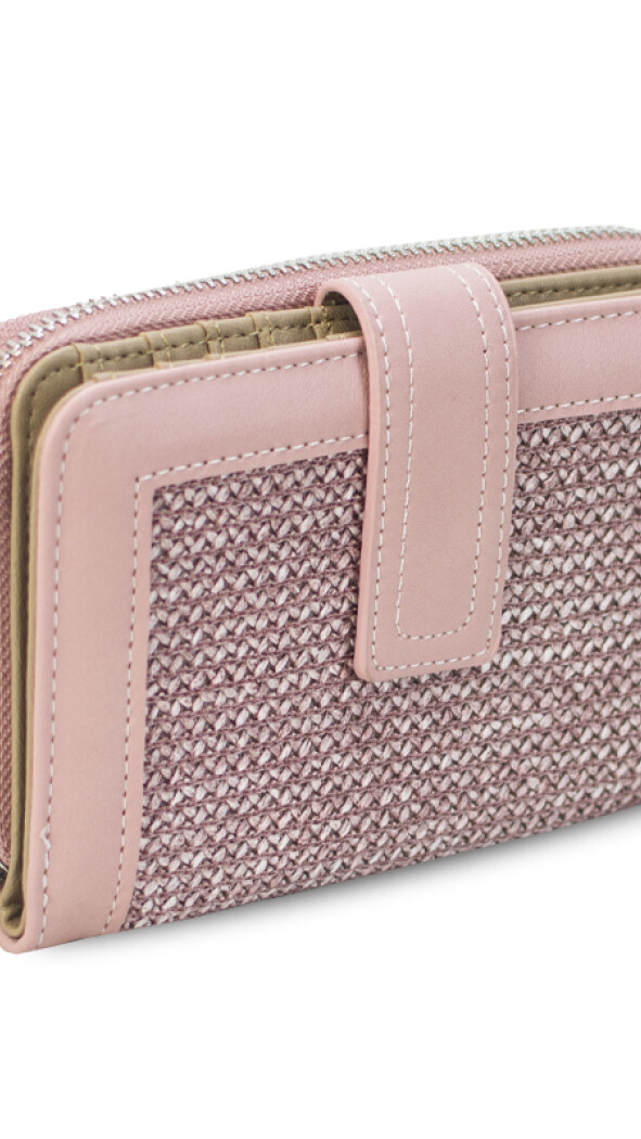 BILLETERA AGNES TEJIDO MAUVE