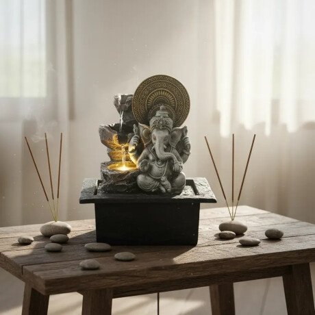 Fuente De Agua Ganesha Gris Fuente De Agua Ganesha Gris