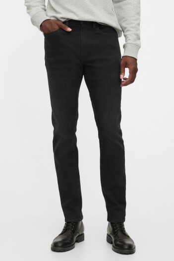 Jean Skinny Soft High Stretch Gap Hombre Hombre Washed Black