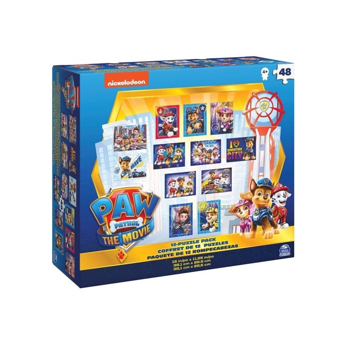 Puzzle 12 en 1 Patrulla de Cachorros 