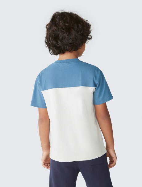 CAMISETA INFANTIL CON ESTAMPA CELESTE