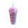 Vaso Trendy Con Tapa Y Sorbete 450ML ROSA