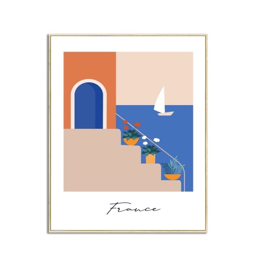 Cuadro Canvas France con Marco 40 x 50 cm CUADRO CANVAS 40X50CM MARCO FRANCE