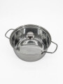 OLLA ACERO INOXIDABLE TAPA VIDRIO PLATEADO