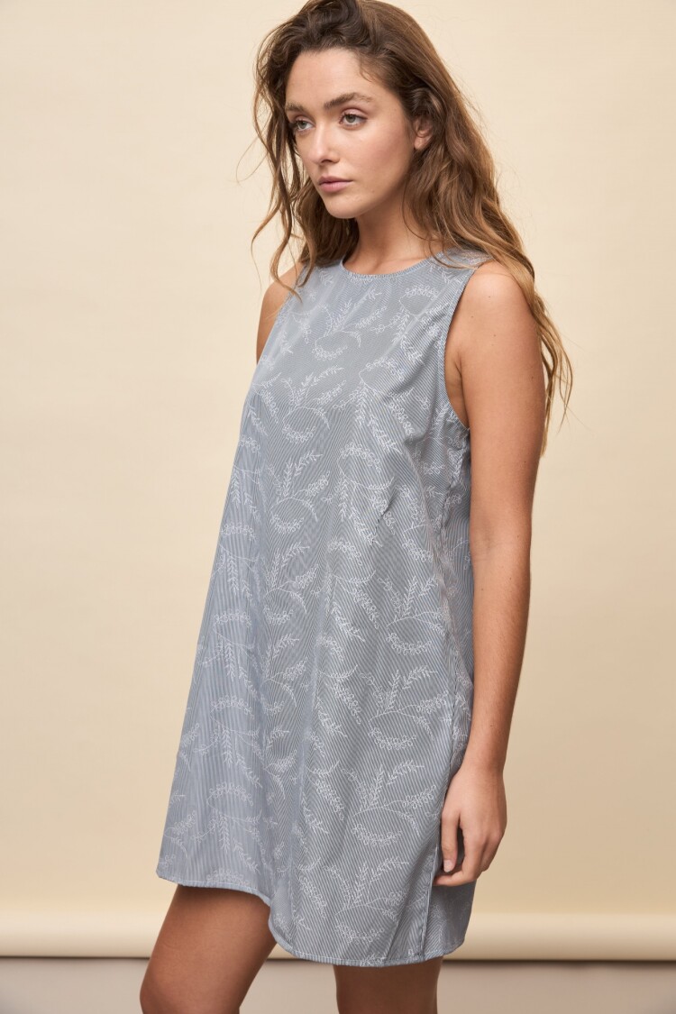 VESTIDO RUGA Negro/Blanco