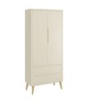 Ropero 2 Puertas 2 Cajones infantil Theo Gris