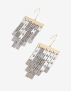 Aros Colgantes Largos Metal Aros Colgantes Largos, Statement Night - Combinacion Bicolor