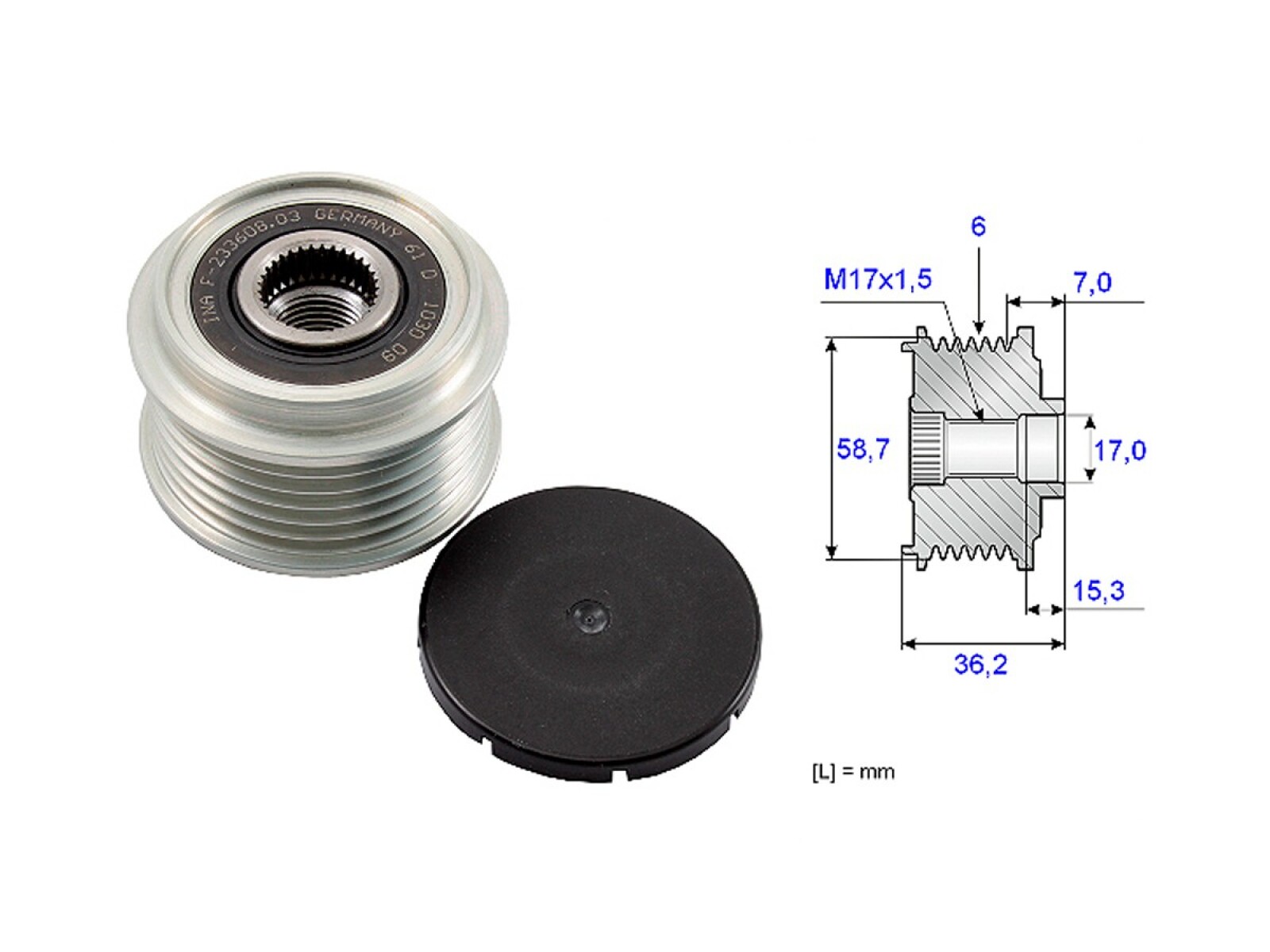 Polea Alternador Marcha Libre Ford Focus 99-05 