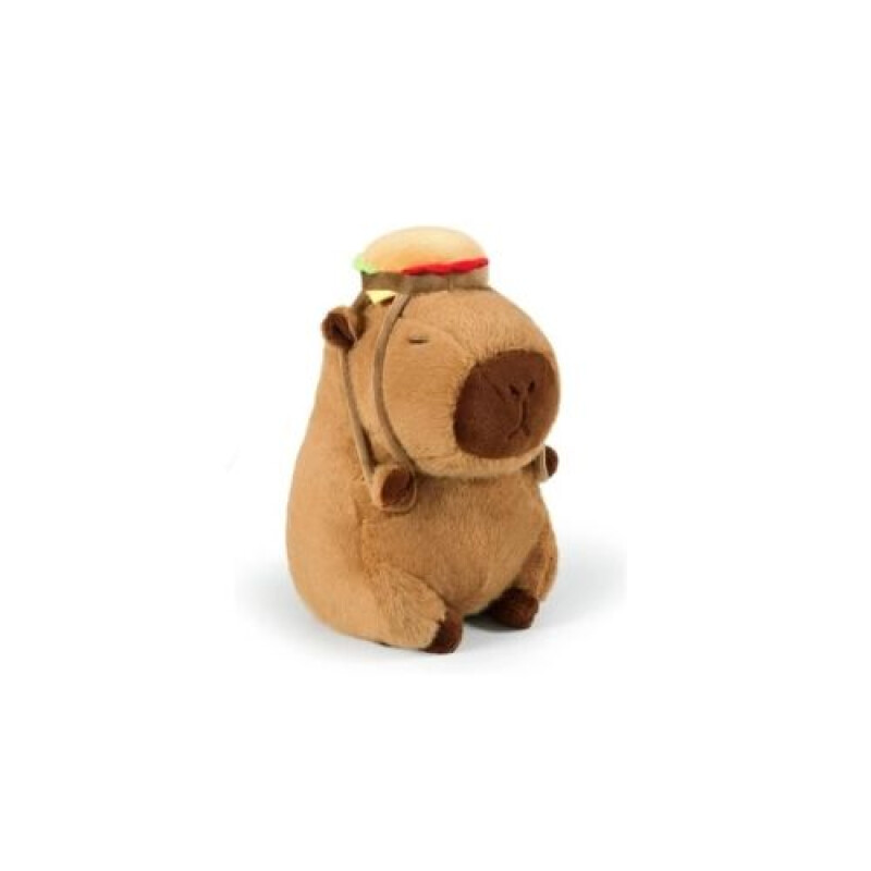 Peluche Capybara con Hamburguesas 25cm Peluche Capybara Con Hamburguesas 25cm