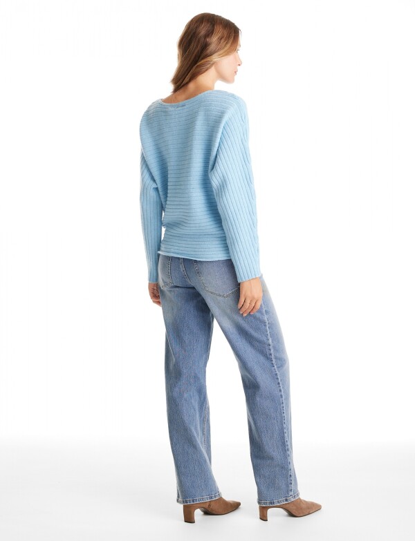 Buzo Ribs Dolman CELESTE