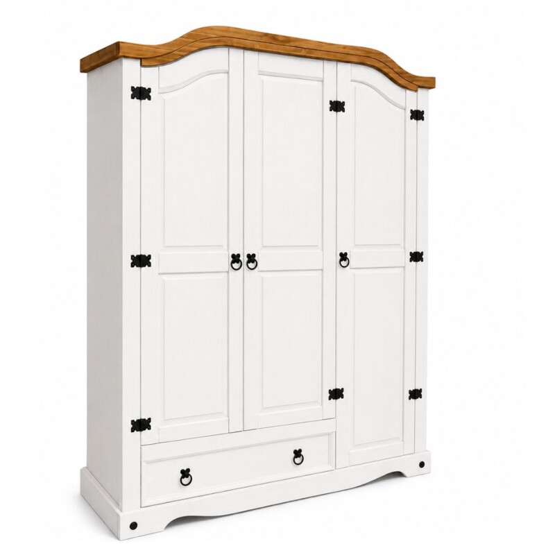 Ropero Línea Mexicana 3 Puertas 1 Cajón Blanco Ropero Línea Mexicana 3 Puertas 1 Cajón Blanco
